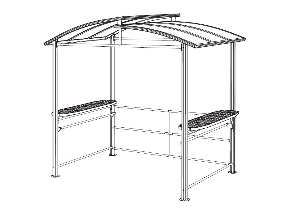 BBQ gazebo 8 ft x 5 ft हार्डटॉप सूचना कसे स्थापित करावे