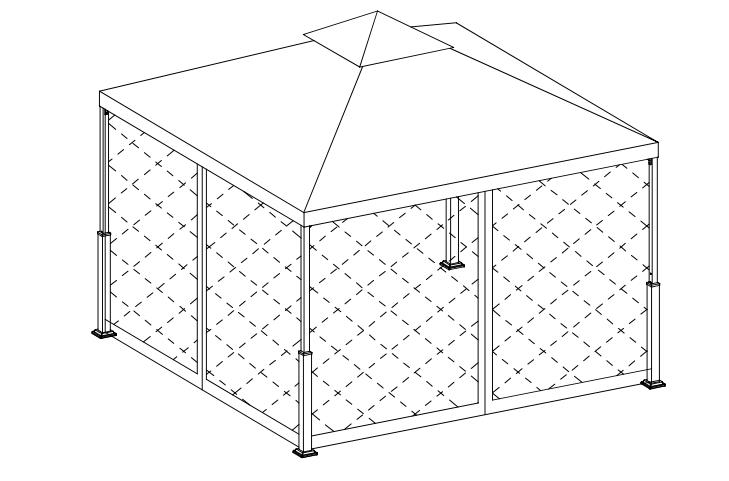 10X10Ft पॅटिओ गार्डन गॅझेबो स्थापना मार्गदर्शक