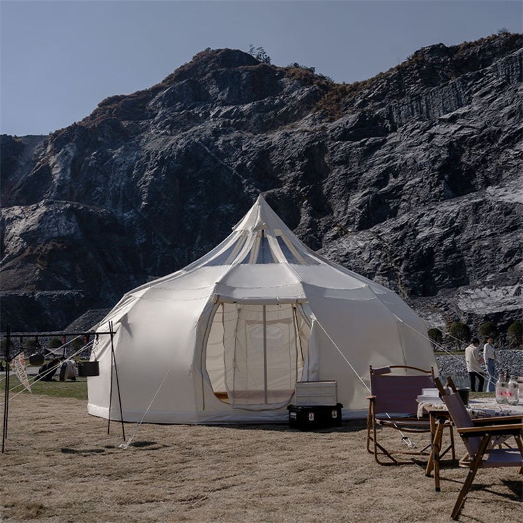 YMOUTDOOR आउटडोअर कॅनव्हास बेल टेंट ग्लॅम्पिंग व्यवसायात कोणते फायदे आणते?